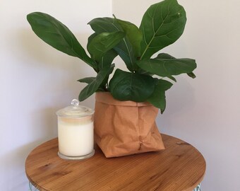 Washable Paper Basket LARGE / Washable Paper Plant Holder / Kitchen Basket / Eco Bag / Paper Bag / Paper Basket / Washable Paper Bag
