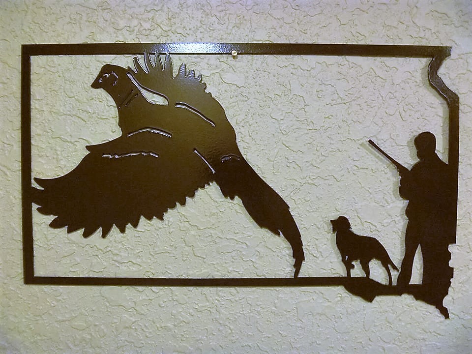 South Dakota Pheasant Hunting Metal Art South Dakota Art, hunting
