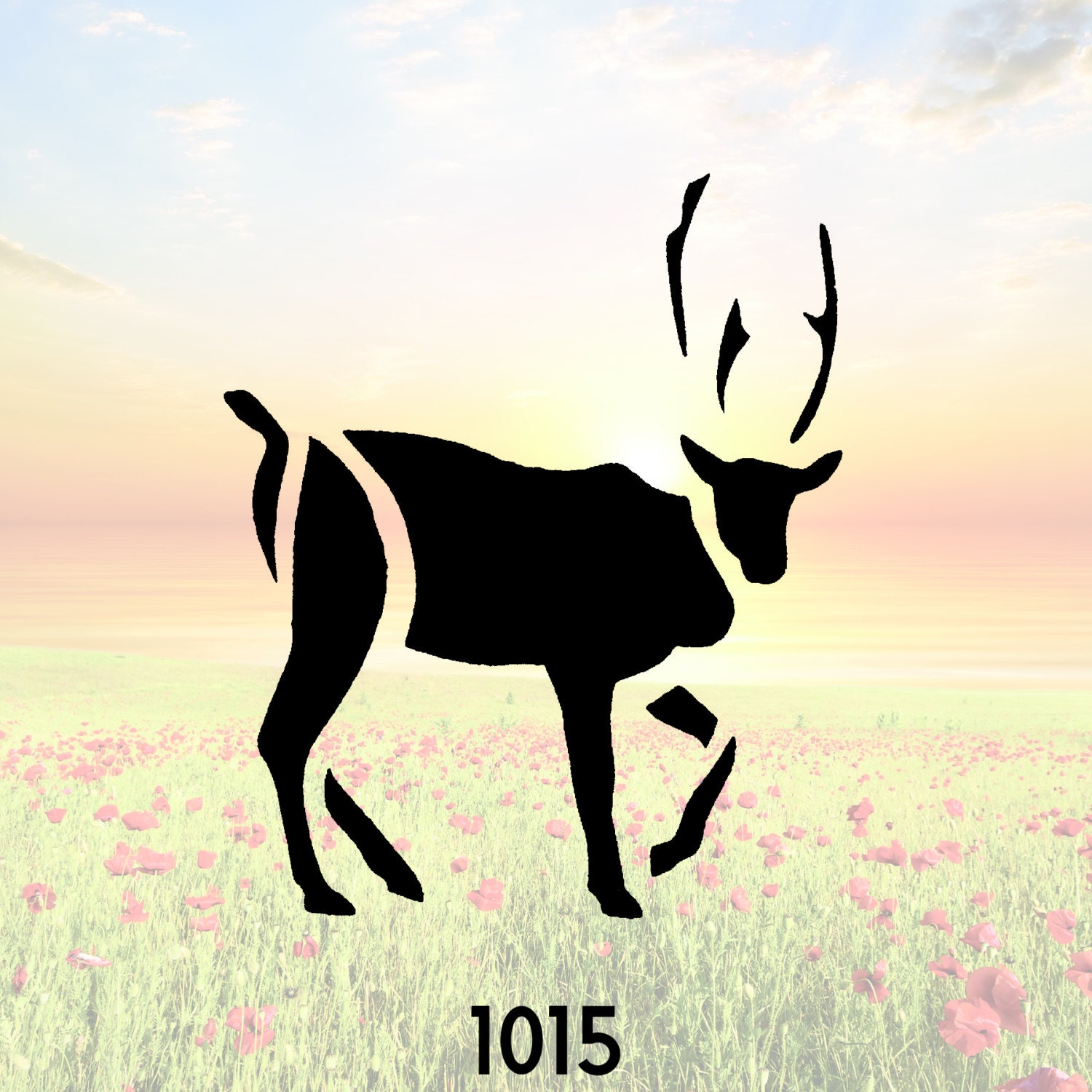 Buck Whitetail Deer Stencil or Wall Decal DIY Project