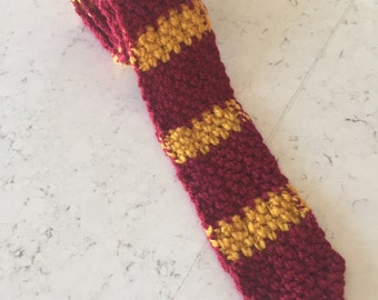 Harry Potter, Harry Potter Necktie, Mens Necktie, Necktie, Crochet Necktie, Crochet Tie, Tie, Gryffindor, Slytherin, Ravenclaw, Hufflepuff