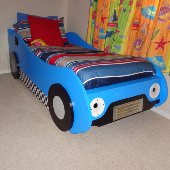 DIY Kids' Racing Car Bed woodworking plans by BuildEazy on Etsy