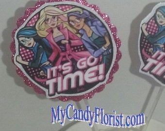 BARBIE SPY SQUAD Cup Cake Toppers - 12 Pack! Double-sided - No Assembly - Perfect for a Barbie Birthday! So Unique!