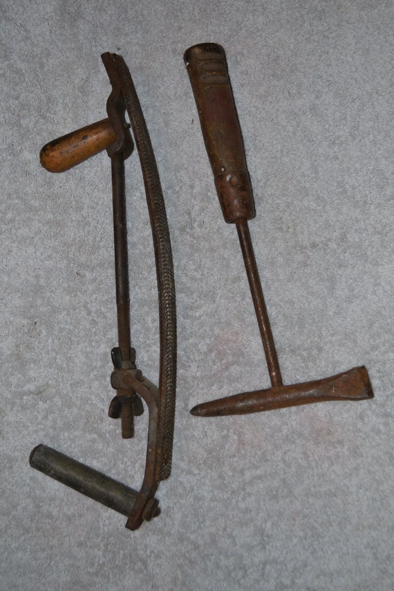 Old Farrier Tools Horse Shoeing Vintage Tools by PinewoodGallery