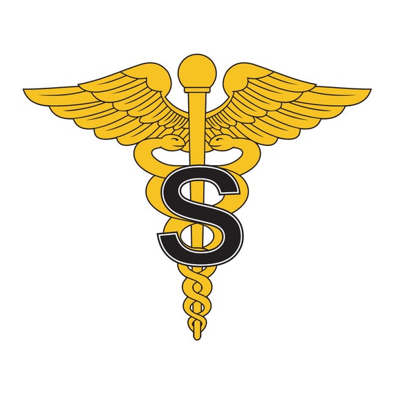 US Army Medical Specialist Corps Emblem Decal on 3M