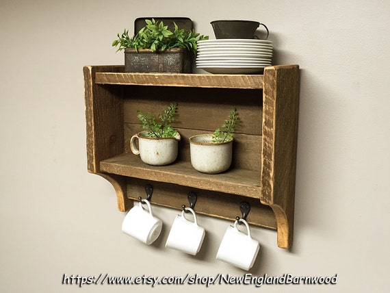Rustic Kitchen Shelves Kitchen Spice Rack Country Kitchen