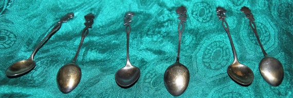 Silver Spoons (6) Silver Plate Teaspoons 12/24/48 ALB