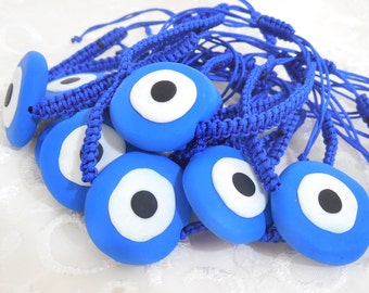 wholesale evil eye bracelet blue greek evil eye mati polymer clay charms protection bracelet wholesale jewelry greek jewelry summer jewelry