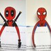 Deadpool bookmark printable instant download mask by BigNerdWolf