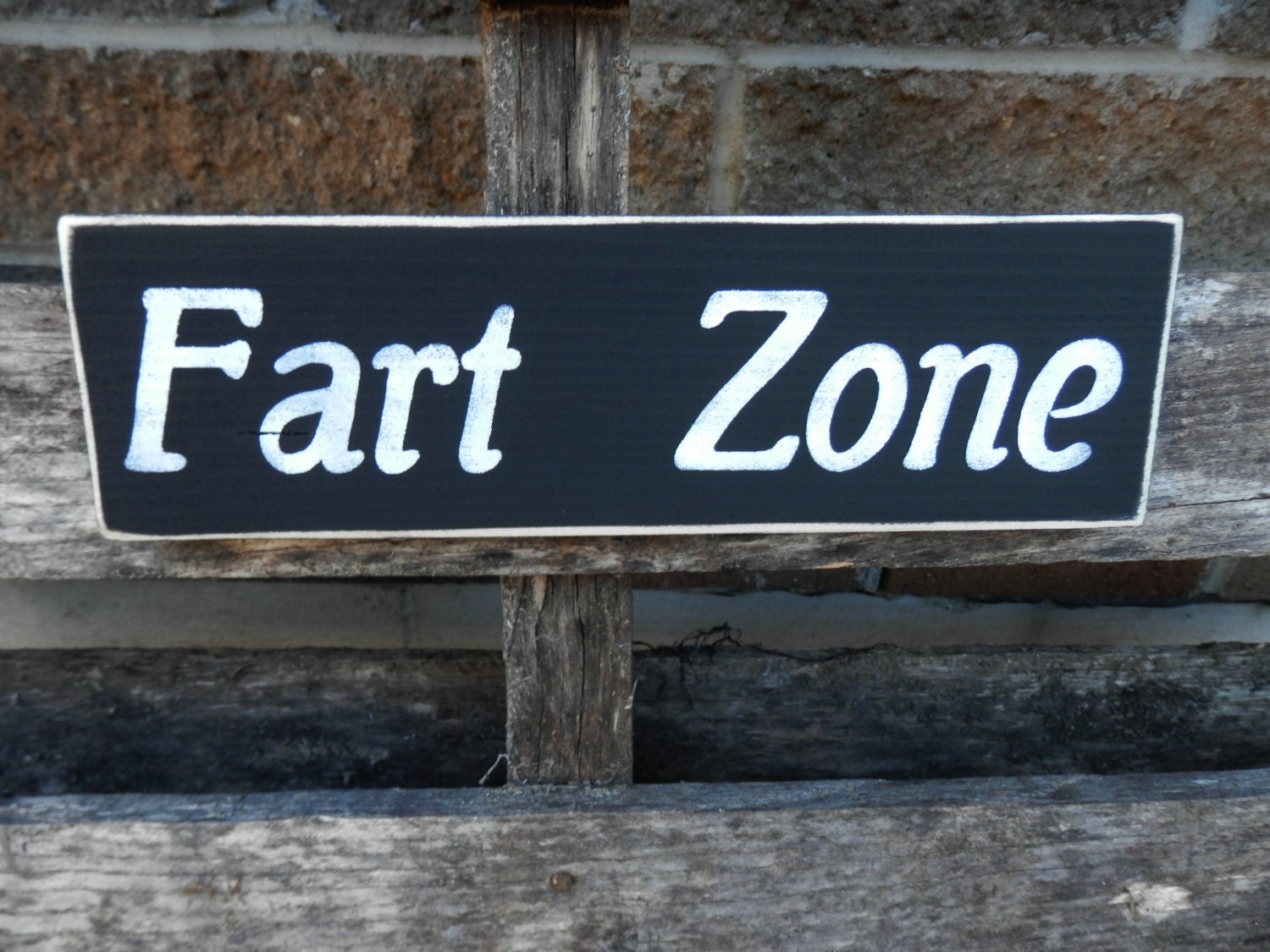 Fart Zone Bathroom Decor Gag T Mancave Sign Wood Wall Art