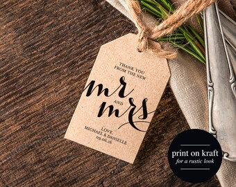 Thank You Wedding Tags, Rustic Wedding Tag, Gift Tag, Thank You Tag Printable, Rustic Wedding Printable, PDF Instant Download #BPB133_32