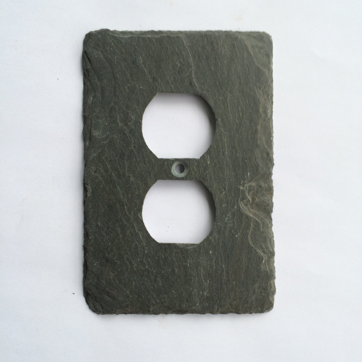 Black Slate Stone Outlet Cover Plate