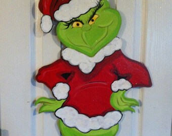 Grinch door hanger