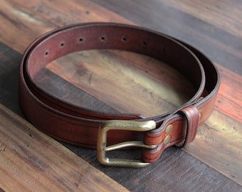 Brown Handmade Leather Belt 1" 1/4