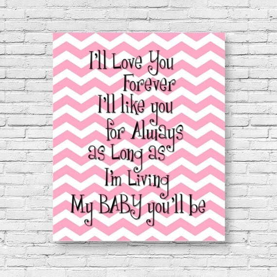 i'll love you forever wall art print nursery by SoSweetPrintables