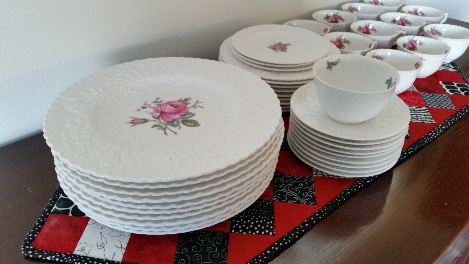 Spode Bridal / Savoy Rose Y2862 Formal Dinnerware Set 43