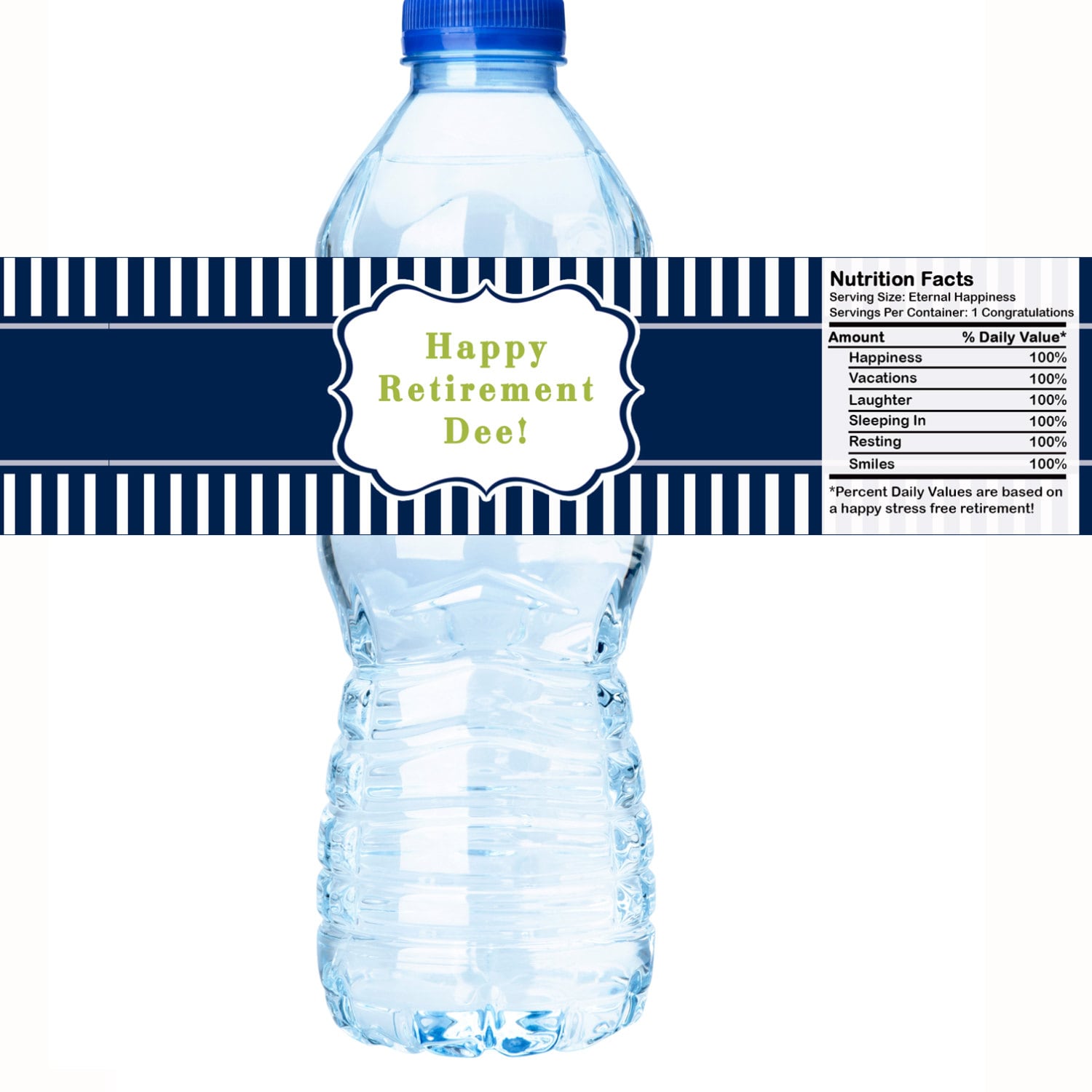 Personalized Retirement Water Bottle Labels Retirement Water