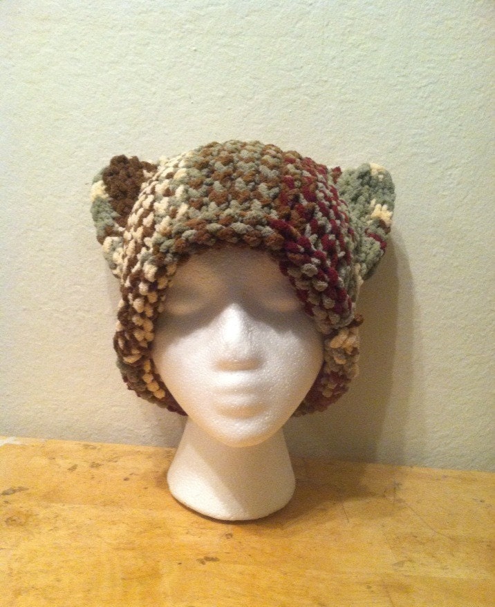 Knit Square Hat by on Etsy