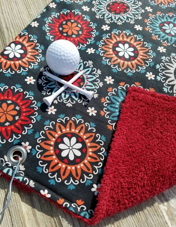Golf Towel Ladies Golf Towel Terry Cloth by PiecesOfMyHeart2015