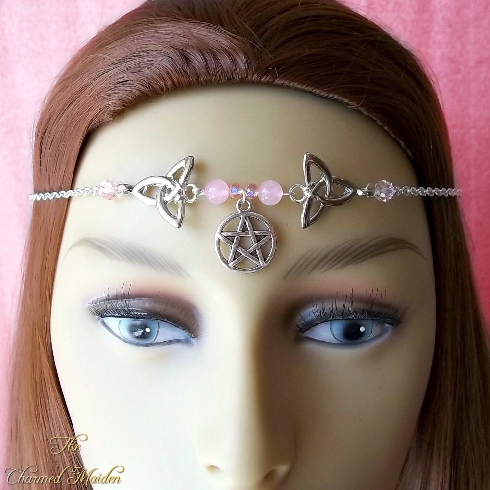 rose quartz headpiece
