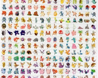 Pokemon Go Original 1st Gen - BLOTTER ART perforated acid art paper Kesey Leary Hofmann Owsley Grateful Dead psychedelic lsd sheet page tabs