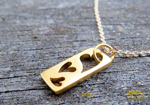 Gold Heart Charm Necklace 
