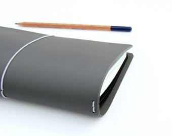 Travelers Notebook // Fauxdori Cover// Midori Travelers Notebook Cover // Midori Cover / Journal Modern Grey Matte, various size options