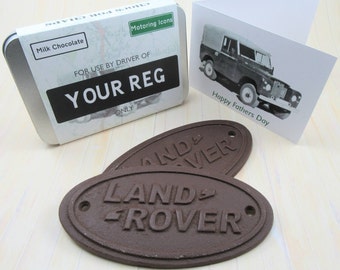 Land Rover gift idea - with gift card and personalised