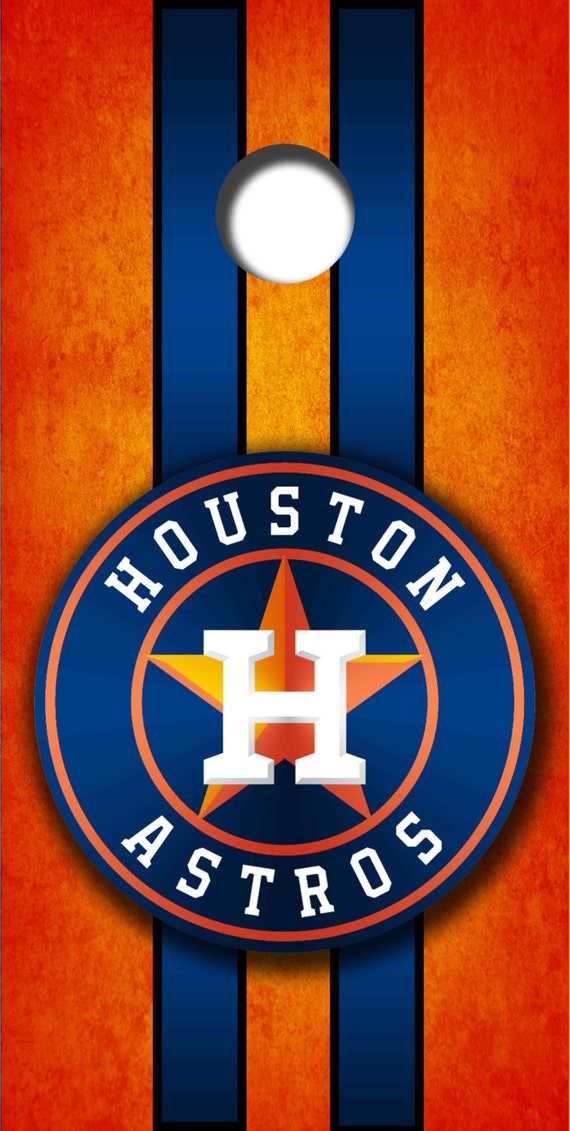 Houston Astros Cornhole Board Wrap Set by CornholeDesigner on Etsy