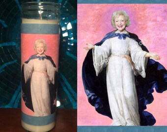 Saint Betty White Prayer Candle / Golden Girls Prayer Candle