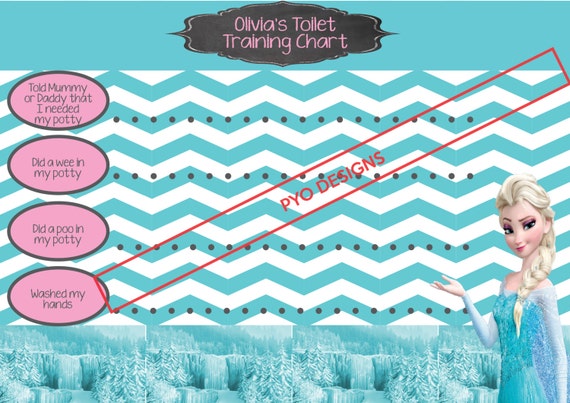 Frozen Toilet Training Chart by PYOdesignsAUS on Etsy