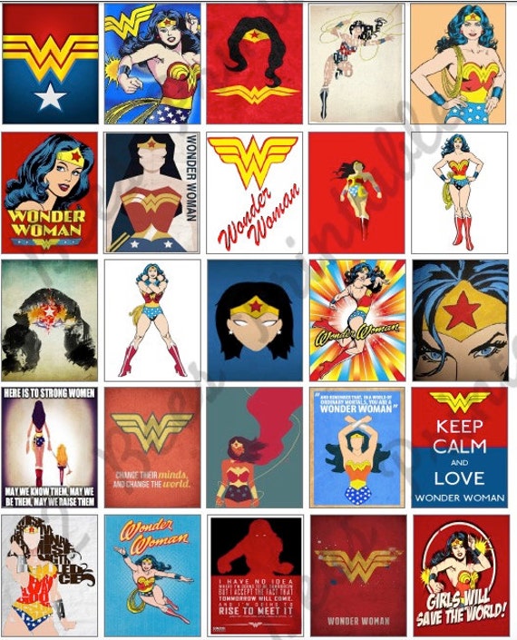 Printable Wonder Woman Stickers for Planners