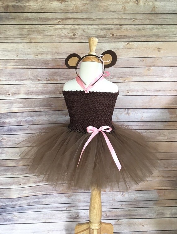 Monkey costume monkey tutu girls dress up costume brown