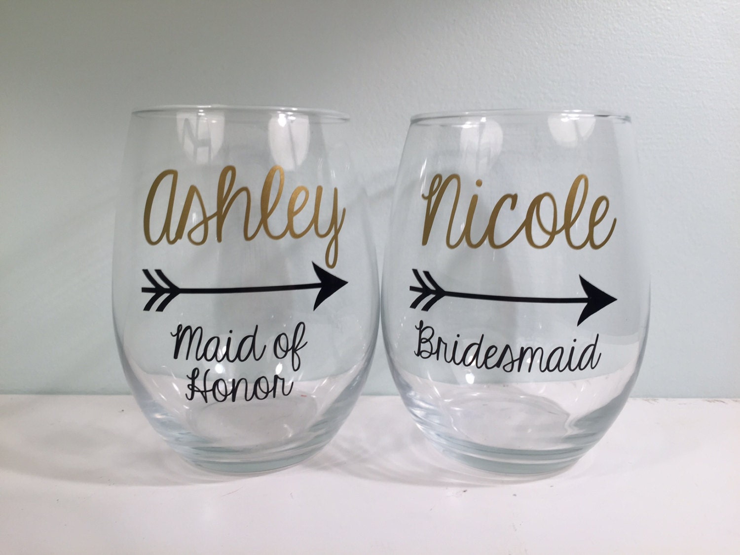 Personalized Bridesmaid Wine Glass Bridesmaid Proposal