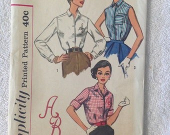 Simplicity #2195 Misses' BLOUSE Pattern Size 18 Bust 38. Uncut