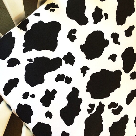 Cow print fitted crib sheet / changing pad cover