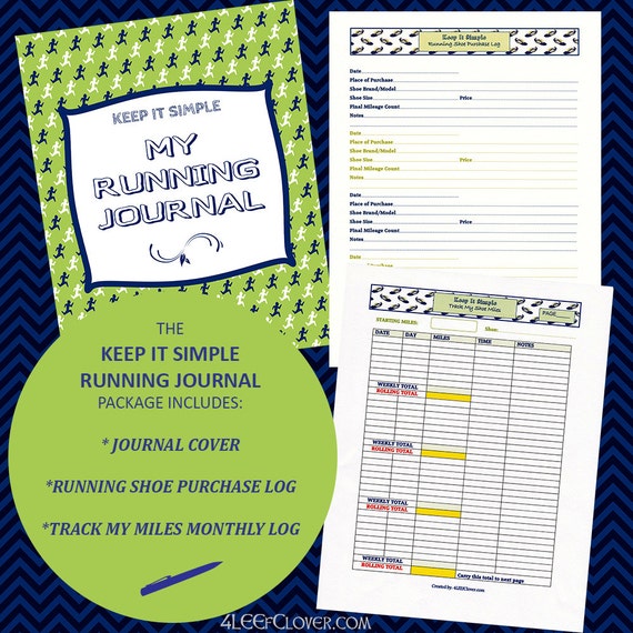 Printable Running Log Running Journal Printable Running