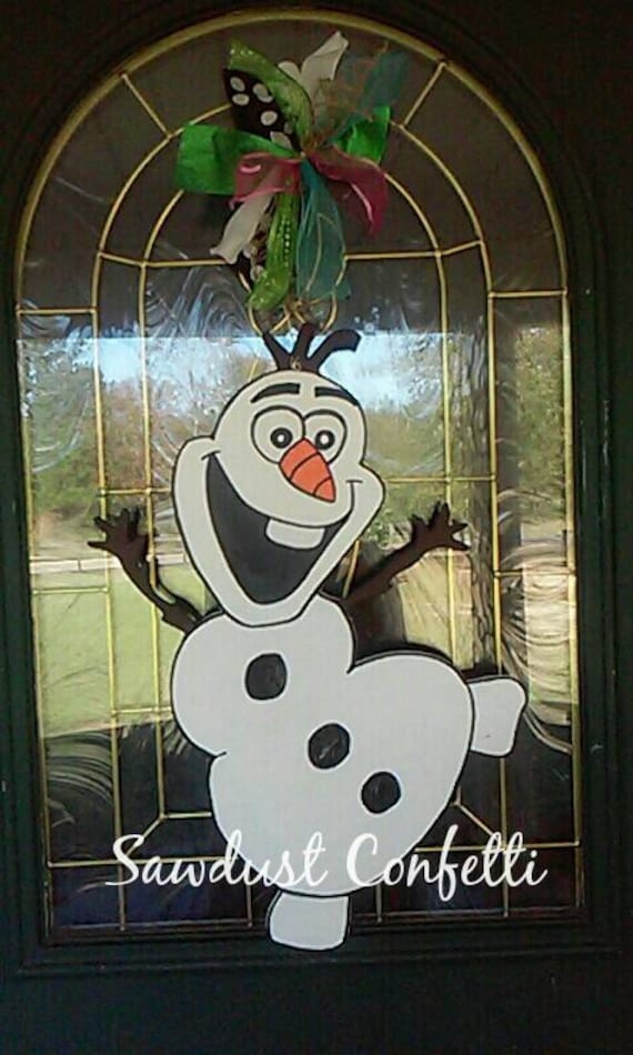 olaf door hanger snowman door hanger frozen door decor
