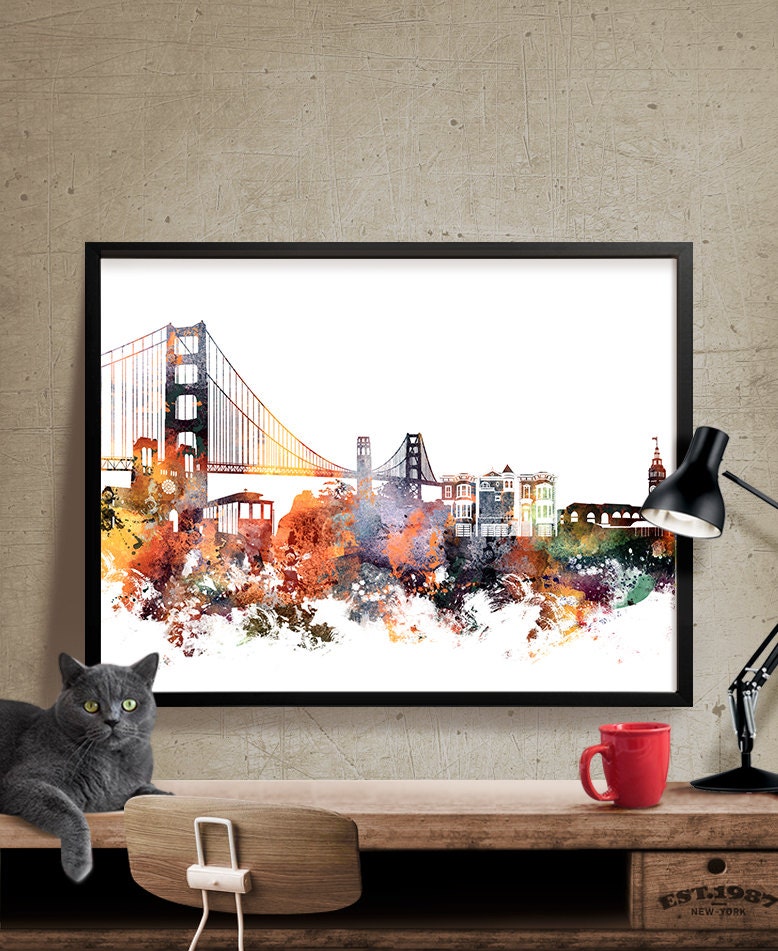 San francisco art San francisco wall art City Prints City