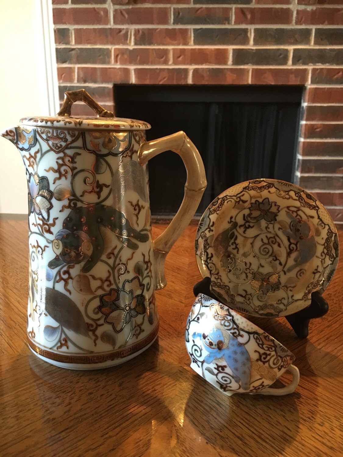 Antique Japanese Seto by Shunko Kato Eggshell Porcelain Tea