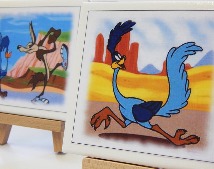 CERAMIC TILE COASTERS - Road Runner