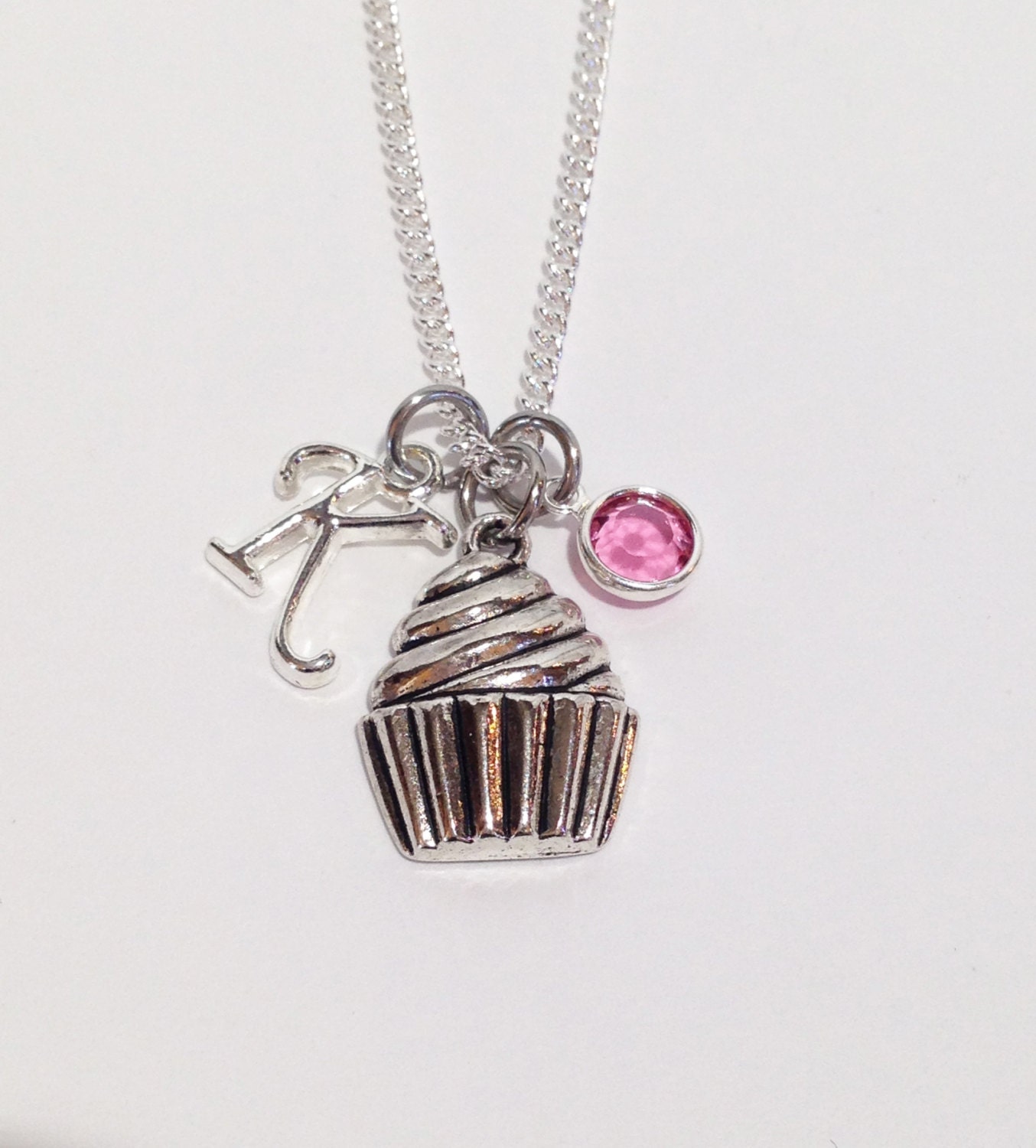 Cupcake Necklace Cupcake Jewelry Birthday Necklace Baker