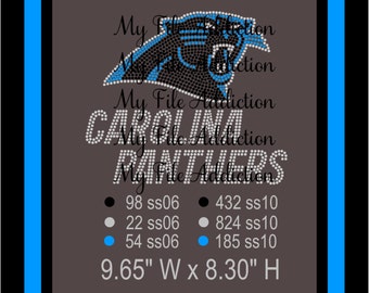 Instant Download Rhinestone SVG EPS Design File Panthers Football
