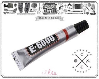 1 TUBE E6000 Glue Adhesive Industrial Strength Craft.18 oz - Jewelry Glue Sample size.