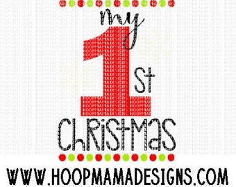 My First Christmas SVG DXF eps and png Files for Cutting Machines Cameo or Cricut Christmas