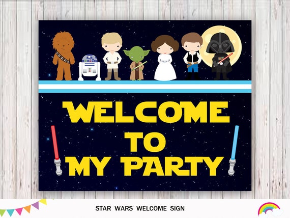 Star Wars Welcome Sign Star Wars Sign PrintableParty