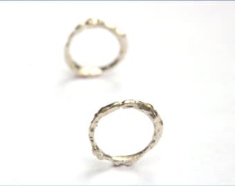 Melted Ring, organic ring, natural silver ring, recycled silver