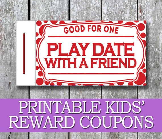 Printable Kids Coupon Book