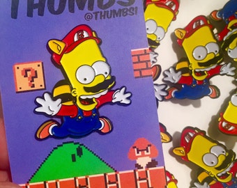 Bart Simpson x Super Mario Pin Badge