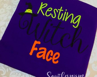 Womens Halloween, Resting Witch Face, Personalized Halloween Shirt ladies, Womens Halloween Shirt, Halloween Shirt, girls, ladies, halloween
