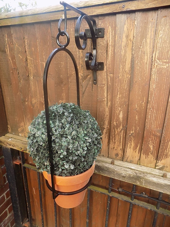 Wrought Iron Hanging Plant Pot Ring Holder by CKMETALCRAFT